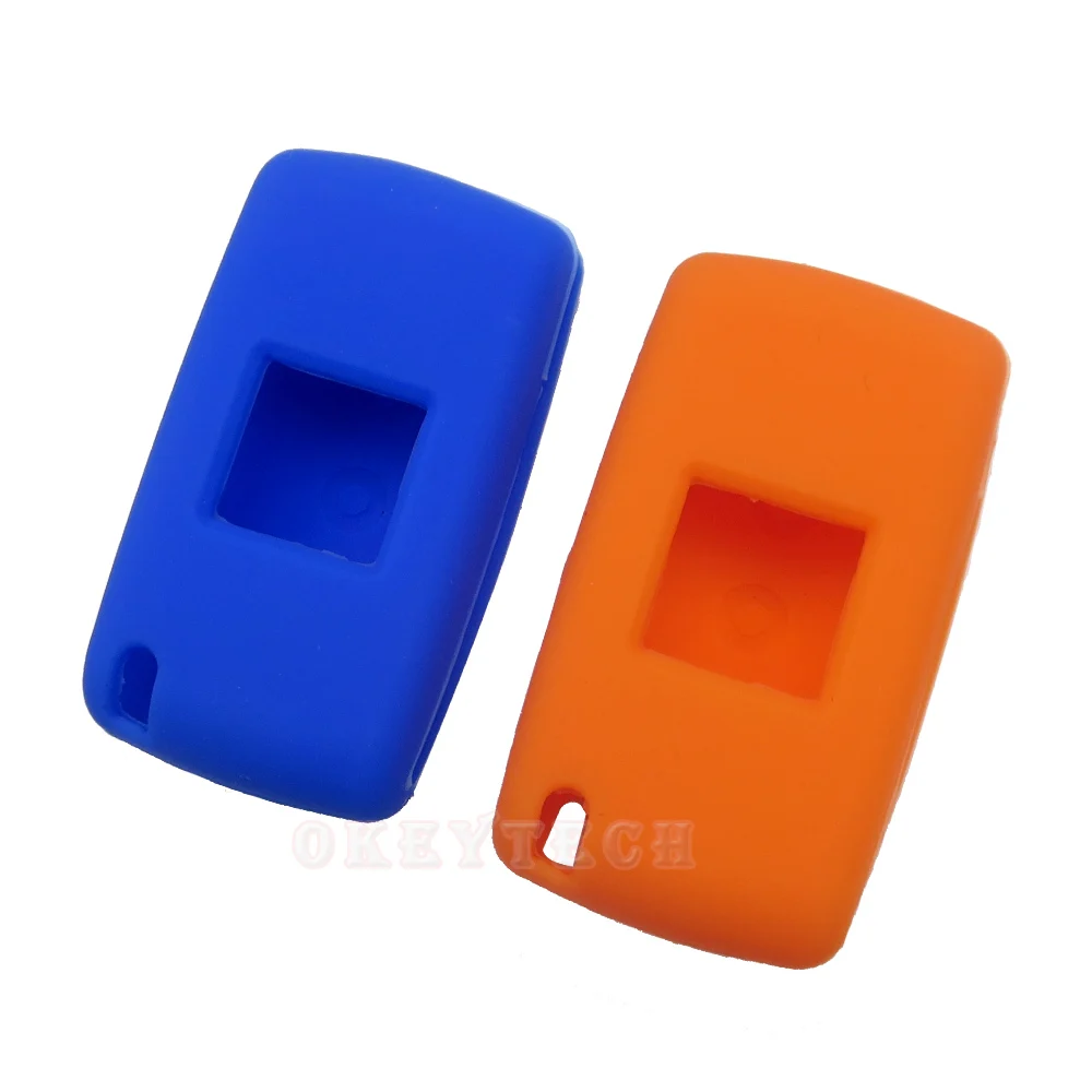 OkeyTech мягкий силиконовый автомобильный брелок для ключей чехол Peugeot 208 207 3008 308 408