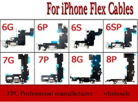 original quality charging flex cable for iphone 6 6p 6s 6sp 7g 7p 8g 8p usb charger port dock connector with mic flex cable