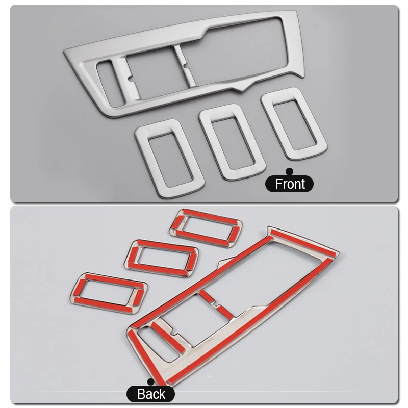Фото Аксессуары Atreus для Volkswagen Tiugan MK2 2016, автомобильные наклейки на панель переключателя стеклоподъемника VW Tiguan 2017 2018 №4