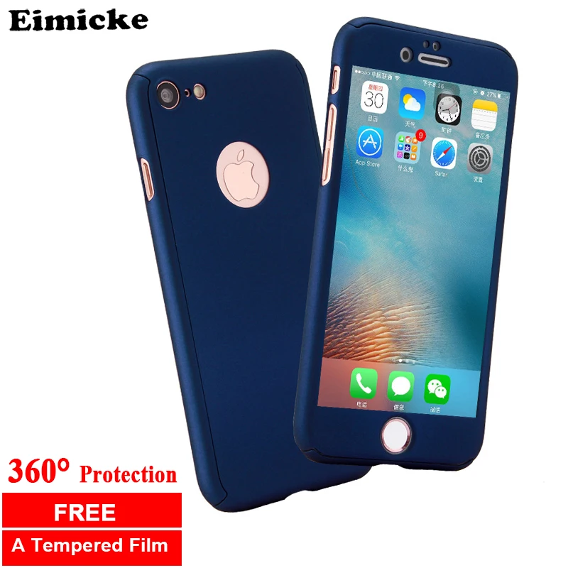 Новый роскошный 360 градусов полный охват чехол для телефона iPhone 7 плюс Coque матовый