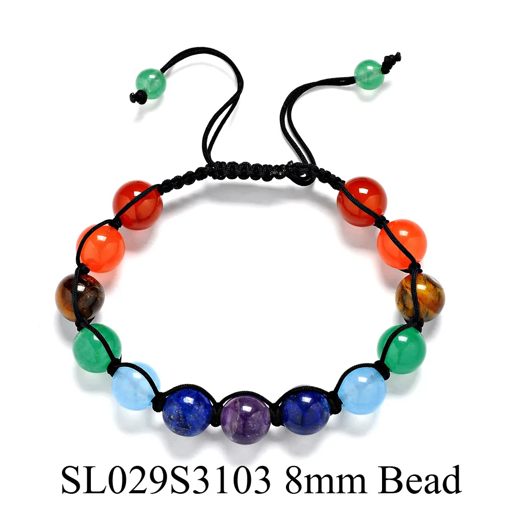 

JUJIE Chakras Nature Stone Bracelets For Women 2017 Sparkling Crystal Bracelets Bangles Yoga Healing Balance Beads Brand Jewelry
