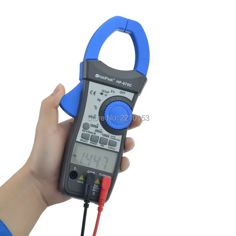 HoldPeak DC/AC Автоматический диапазон цифровой клещи Частота Рабочий цикл относительное значение двойной дисплей мультиметр HP-870C