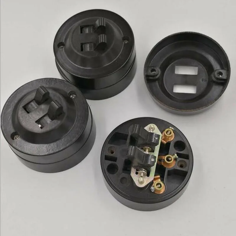 2 шт. Ретро Настольная лампа переключатель круговой Установлен Плоский тумблер