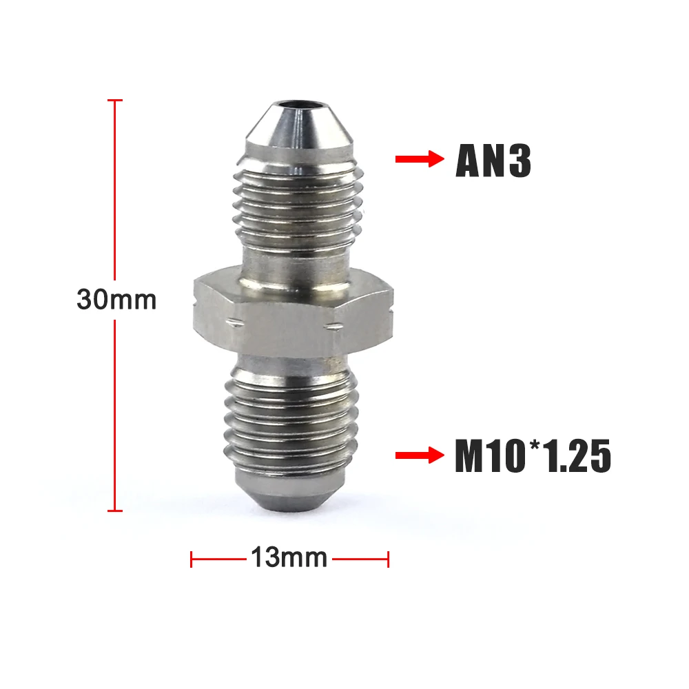 M10x1.25 Очки виртуальной реальности VR гоночный-AN3 Мужской 3/8x24 ФООН для M10x1.25/M10x1.5/M10x1.0 мужской пузырь Flare Нержавеющая сталь тормозной фитинги адаптер - Цвет: M10x1.25