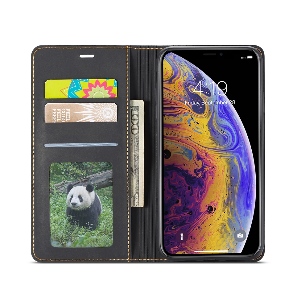 Деловой чехол для Samsung Galaxy S10 Plus с карманом карт S10e S9 S8 A6 A7 A8 A5 2018 Note 9 чехлы