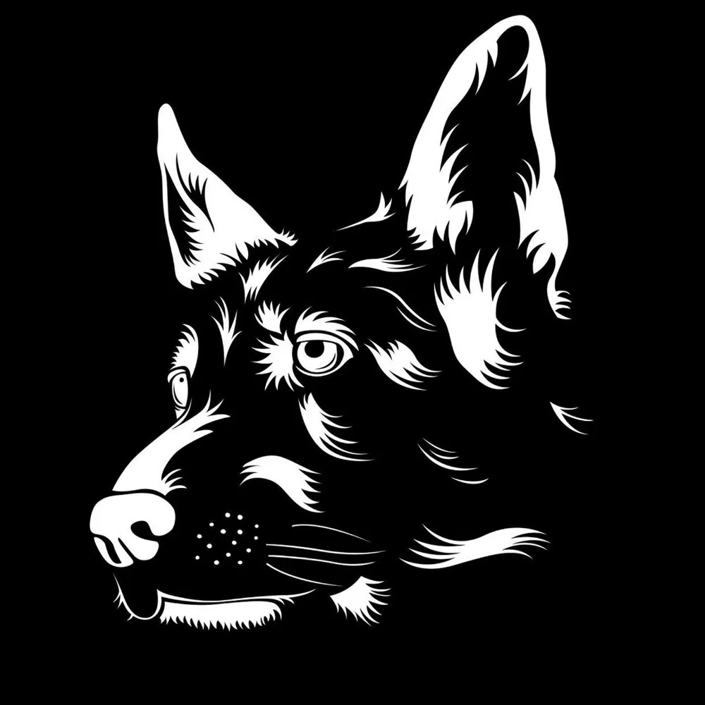 12*14 7 см Alsatian Dog немецкая овчарка модная классическая Автомобильная наклейка