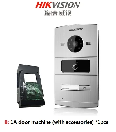 Hikvision здание визуальный домофон дверной звонок вилла домофон с доступом умный дом системы мобильного телефона дистанционного разблокировки - Цвет: B