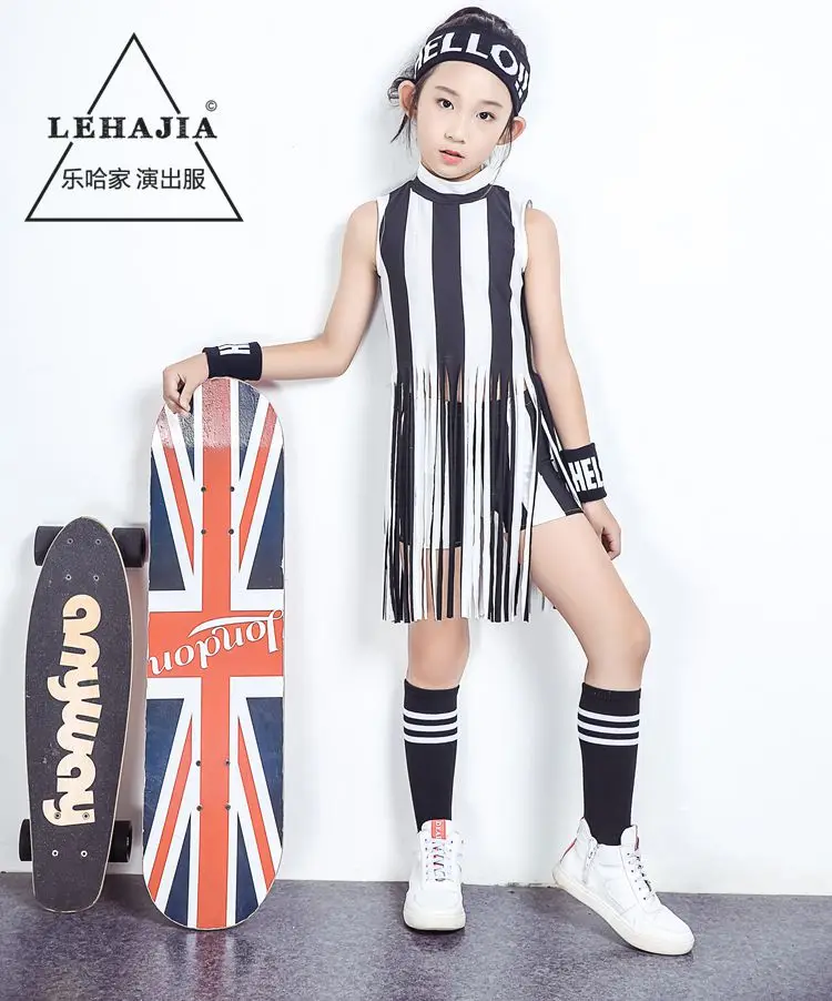 Новый детский костюм для уличного танца джазовые Детские костюмы девочек