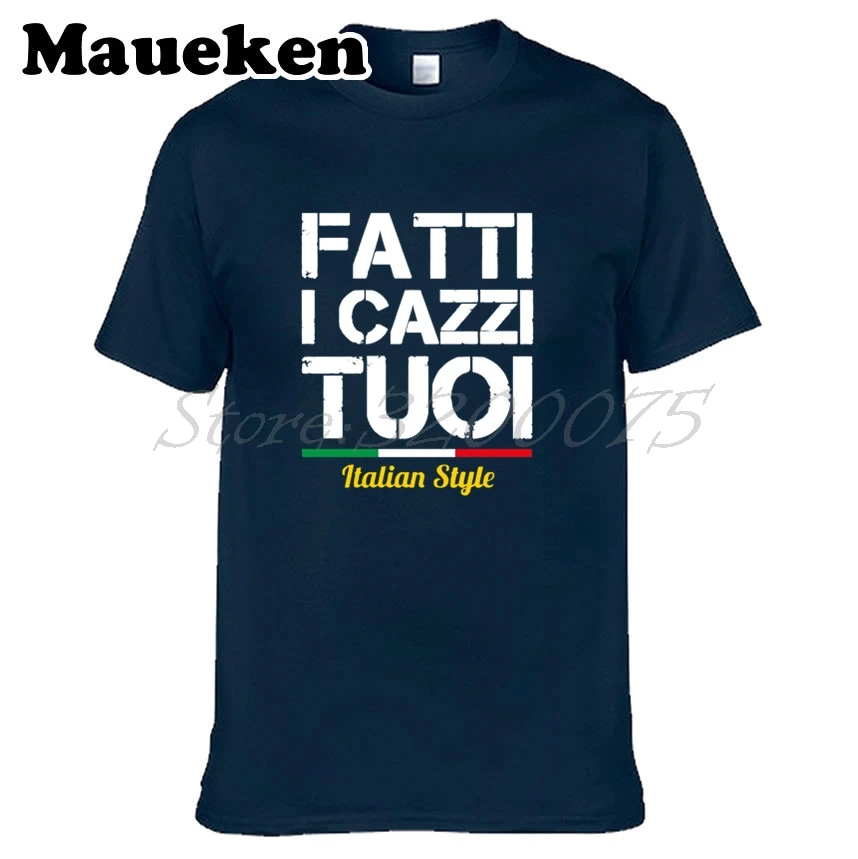 Мужская футболка FATTI I CAZZI TUOI в итальянском стиле для фанатов подарок с круглым
