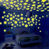 100pcslot stars glow in dark wall stickers baby kids bedroom decor luminous fluorescent home decoration accessories