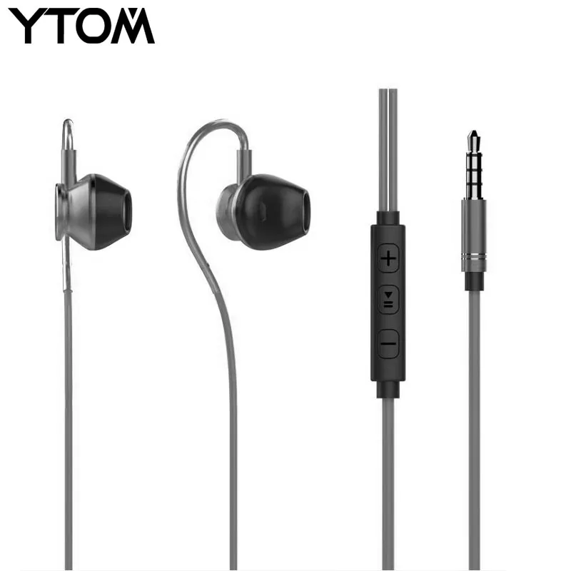 YTOM AT2 металла спортивные наушники с регулятором громкости микрофона для apple 5S iphone
