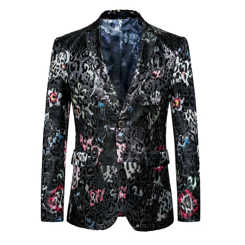 LONMMY 4XL 5XL 6XL Винтаж Цветок для мужчин Блейзер Slim fit две пуговицы свадебное платье костюм повседневное осень s цветочный блейзер весн