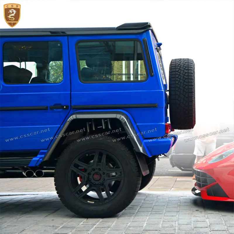 Комплекты кузова для автомобиля, автомобильный Стайлинг для Mercedes Benz G class W463 G63 G65 G500 G350, задний спойлер из настоящего углеродного волокна, крылья B, стиль G, класс