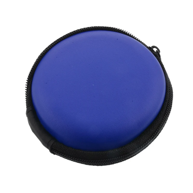 Navy Blue Round 8cm Urijk чехол для наушников EVA, сумка для хранения монет, контейнер для наушников, коробка для хранения наушников, мешочек с держателем, органайзер для проводов - Цвет: Navy Blue Round 8cm