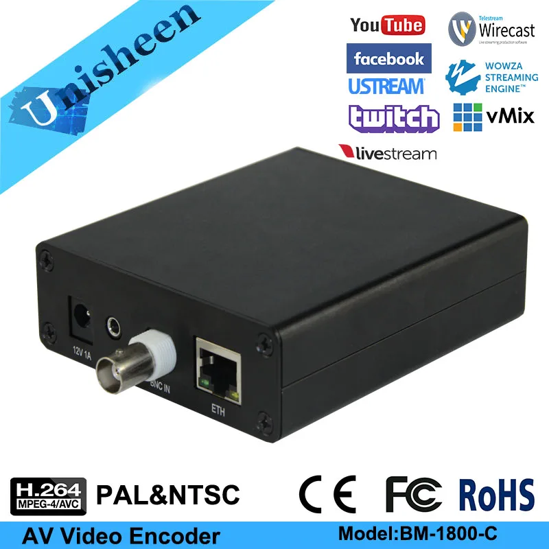 H.264 аналоговый BNC CVBS RCA видео кодер IPTV кодер HDMI видео кодер youtube ip rtmp видео кодер прямая передача