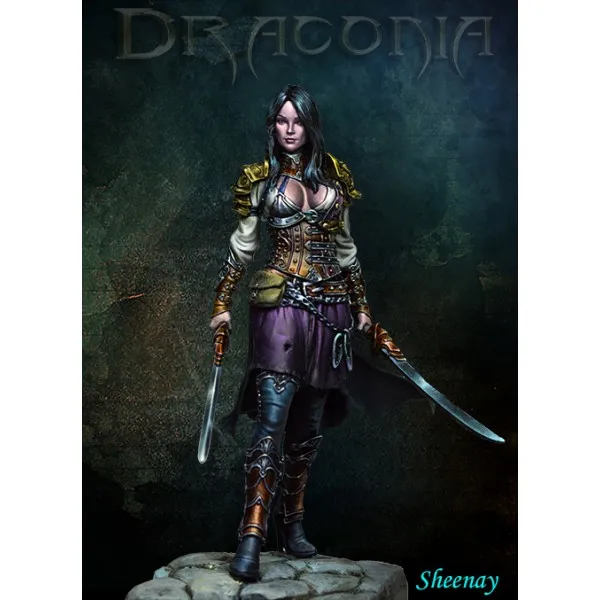 

DIY 1/24 Resin Character 75mm Movie Game Female Role Fantasy R10