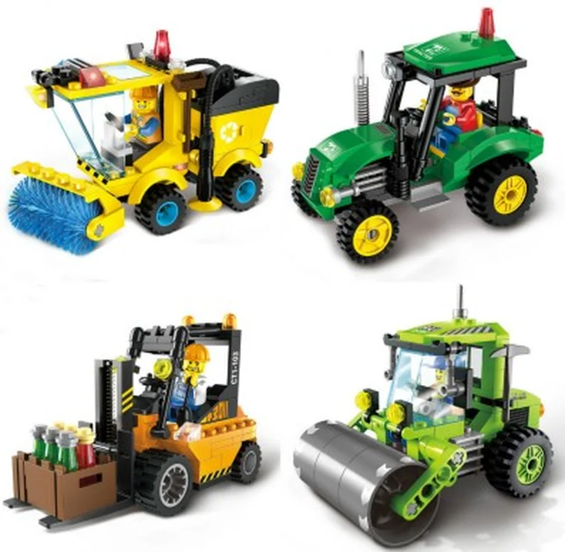 4 Тип Civilized городской мусороуборщик Legoings собранные модели строительные блоки