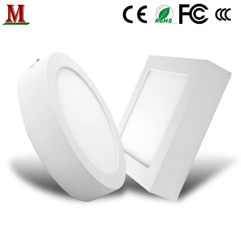 Светодиодная лампа с затемнением потолочная панель круглая/квадратная 6W12W18W