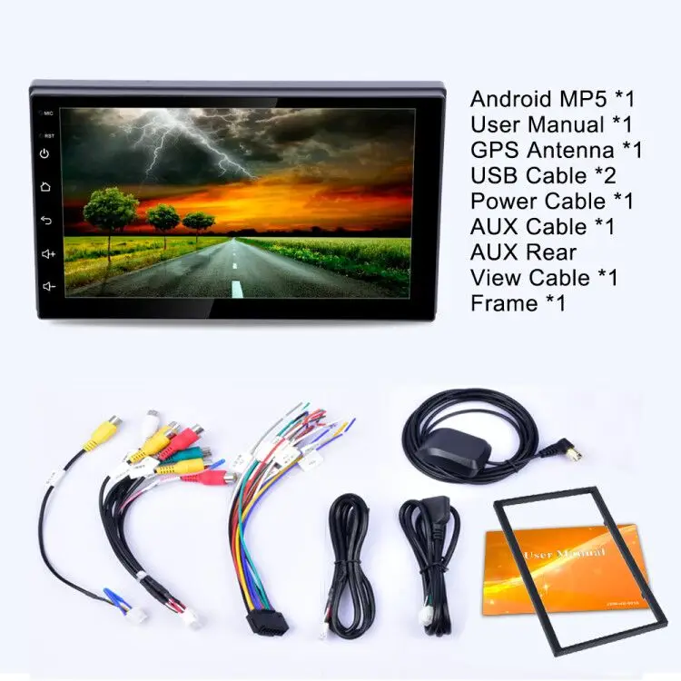 2 Din Автомобильная Радио Стерео multimidia mp5 плеер Android 8 1 gps automagnito MP3 музыка Bluetooth