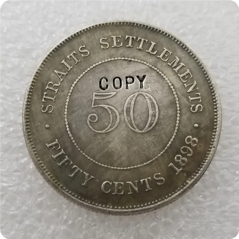 1886-1901 проливов королевы Виктории 50 процентов копии монет - Цвет: 1898