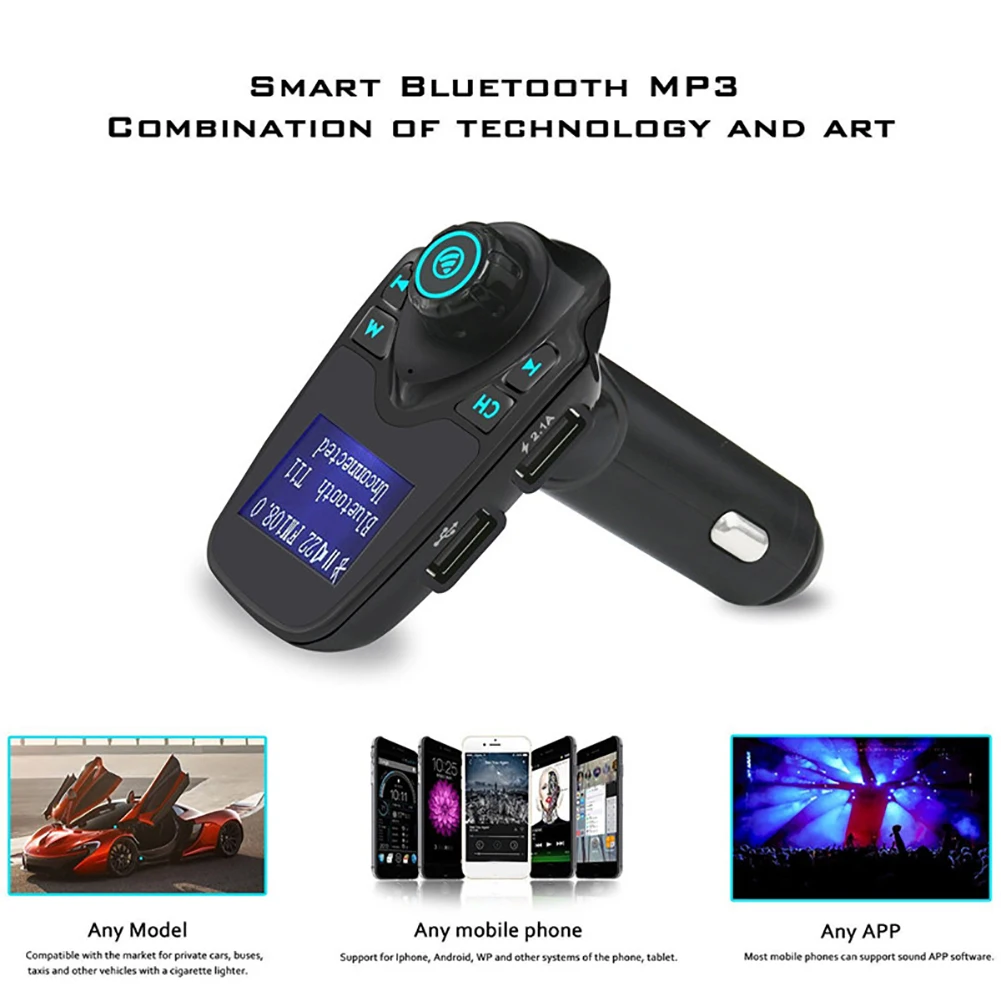 T11 автомобильный ЖК-дисплей Bluetooth MP3-плеер fm-передатчик Hands-free Dual USB зарядное устройство Автомобильный fm-передатчик