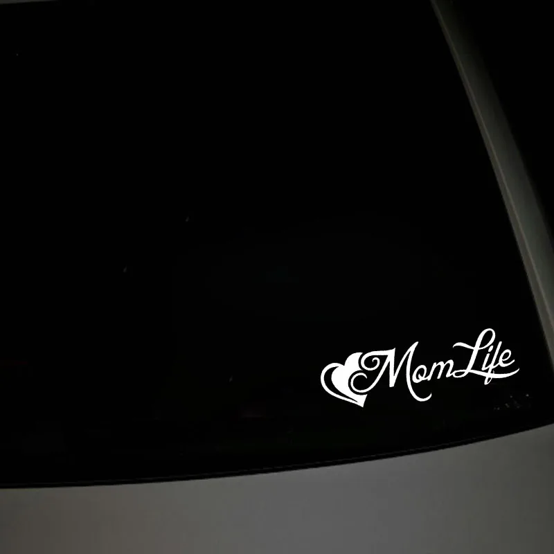 QYPF 14.8CM*4.5CM Fashion Mom Life Heart Vinyl Car Window Sticker Decal Decor C15-2879 | Автомобили и мотоциклы