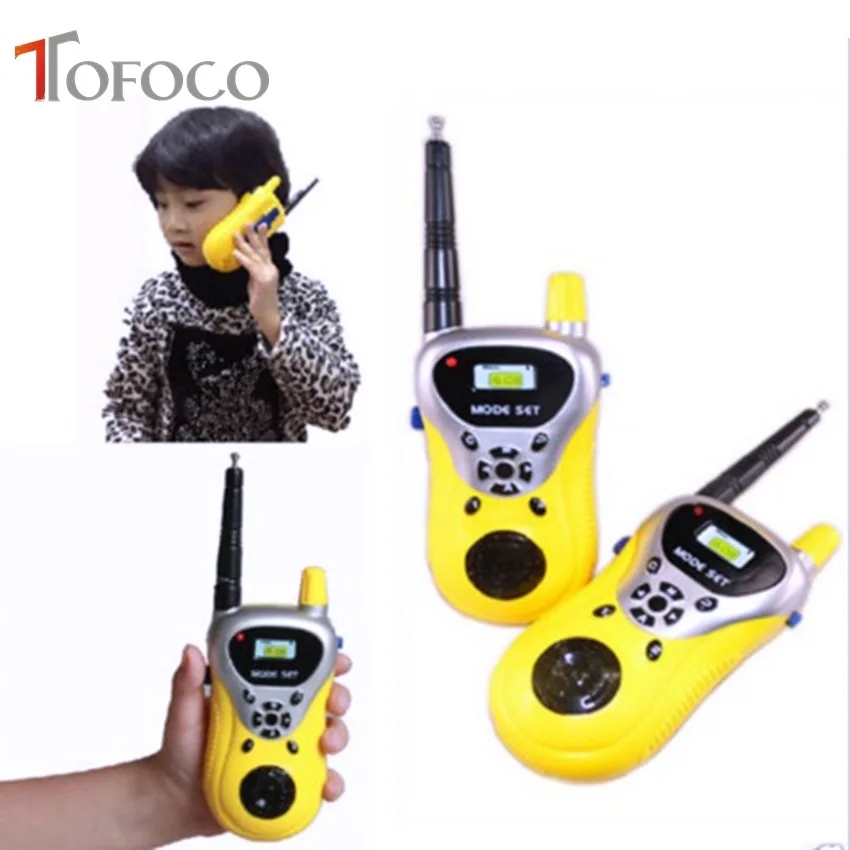 Портативные 2 сторонние радиоприемники для родителей и детей желтые электронные