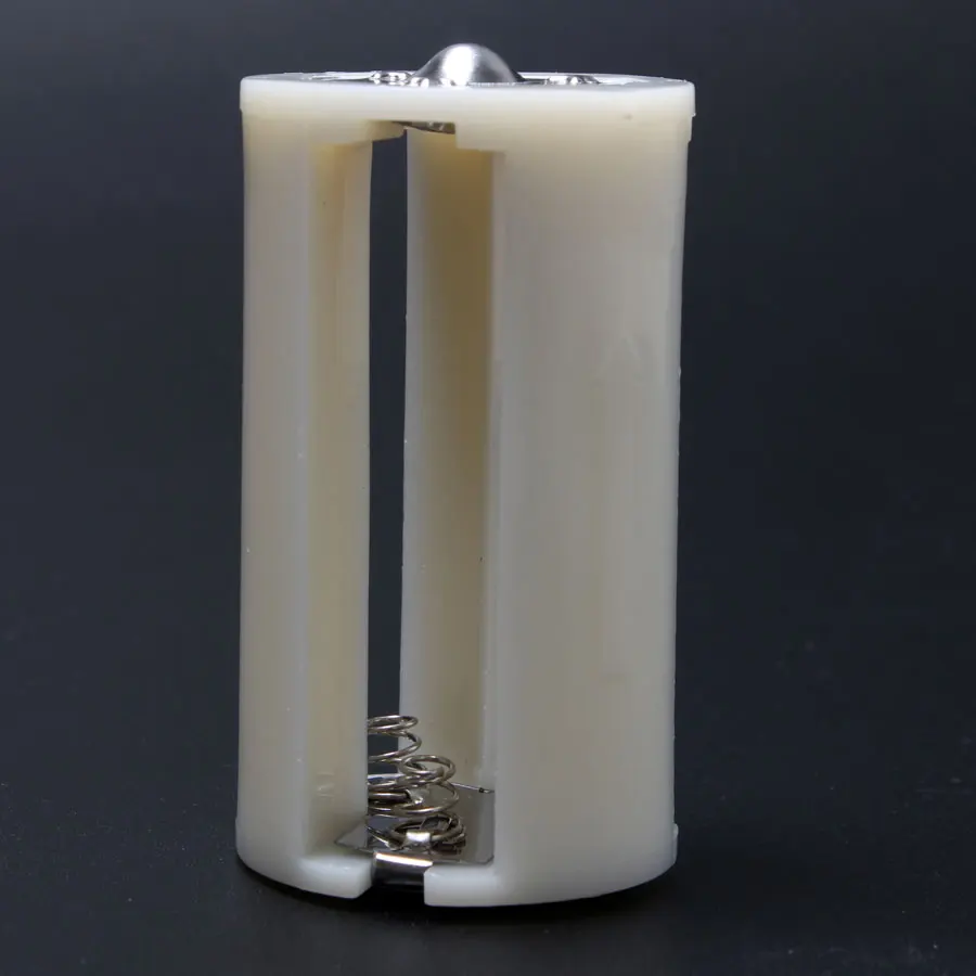 

Wholesale 20PCS/lot 3 x AA To D Size Type White Large Plastic 1.5V Parallel Conversion Tube For 3 AA Battery