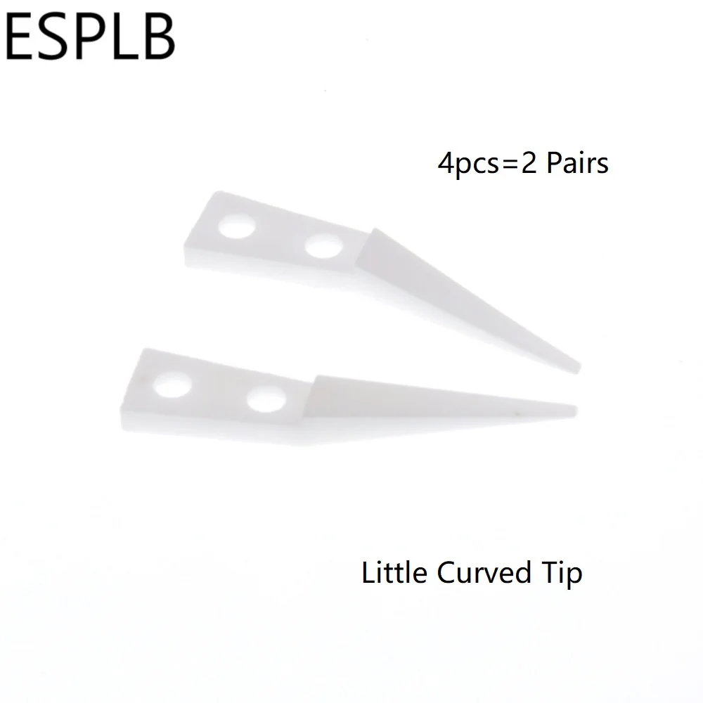 Little Curved Tip ESPLB Замена Белый прямой/маленький изогнутый/большой изогнутый изолированный керамический Пинцет наконечник для электронных сигарет пинцет - Тип головки пинцета: Little Curved Tip