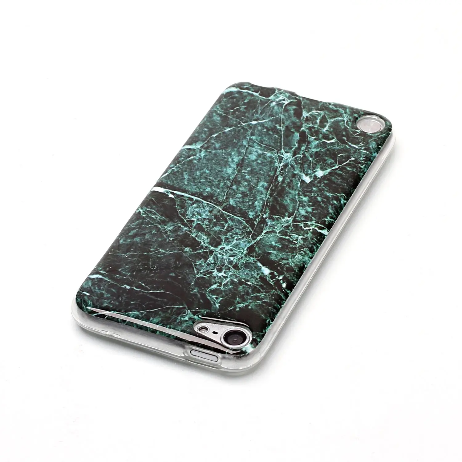 Чехол для iPod Touch 5 Apple 6 Прозрачный Мягкий ТПУ силиконовый мраморный чехол-накладка