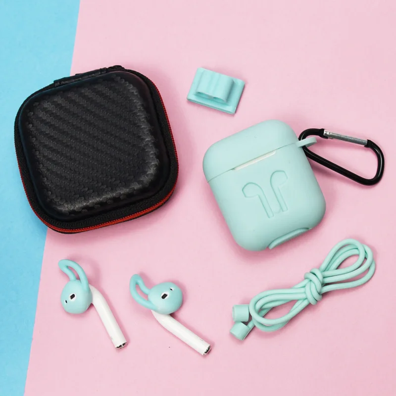 Мягкий силиконовый чехол для беспроводных наушников Airpods 6 в 1|Аксессуары