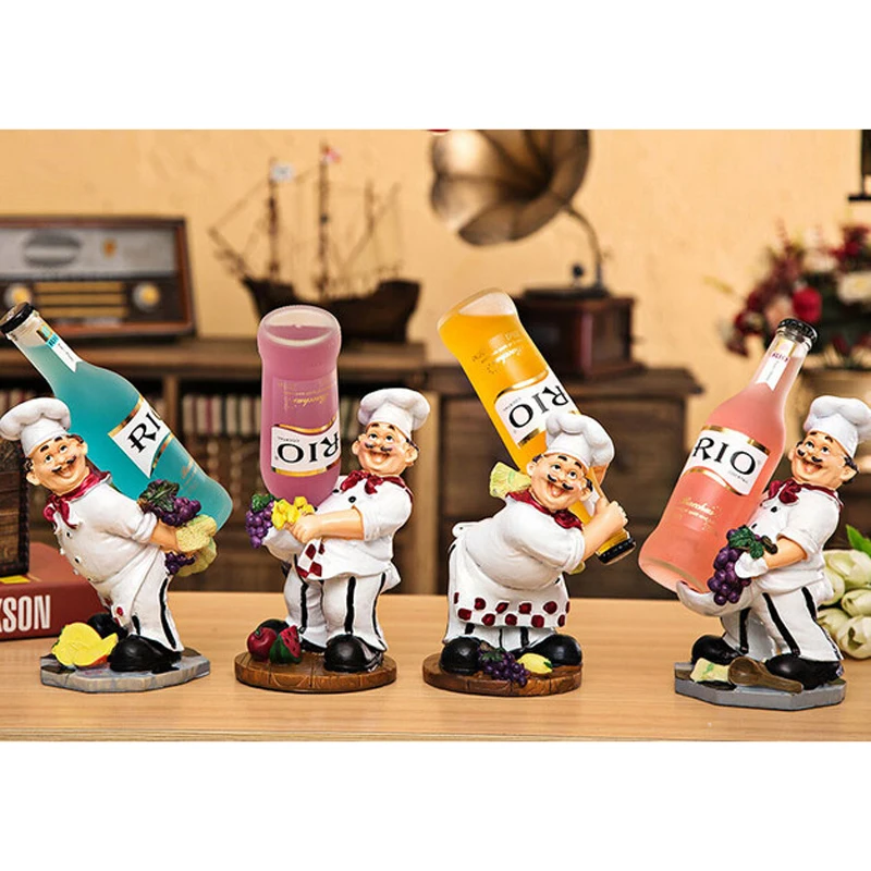 Винный шкаф шеф повара из смолы держатель для бутылки вина Cerveja пивной artesanato resina