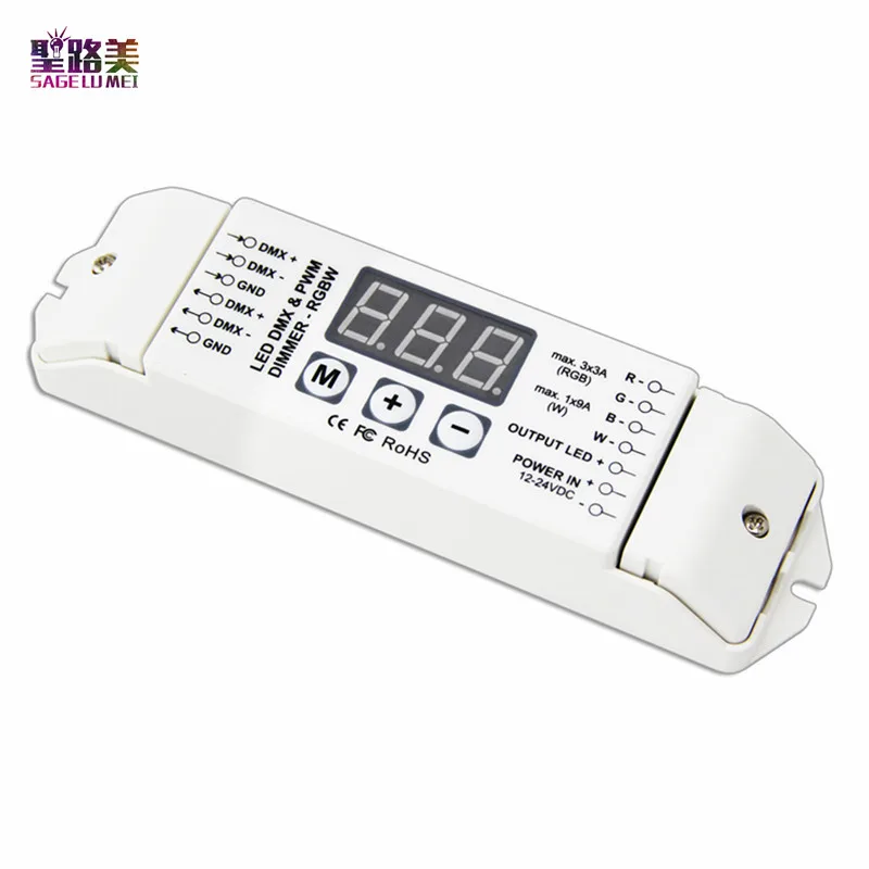 BC-834 Led DMX Controller DC12V -24V DMX512/1990 Decoder RGBW 4CH strip light LED For SMD 5050 strips lamp | Лампы и освещение