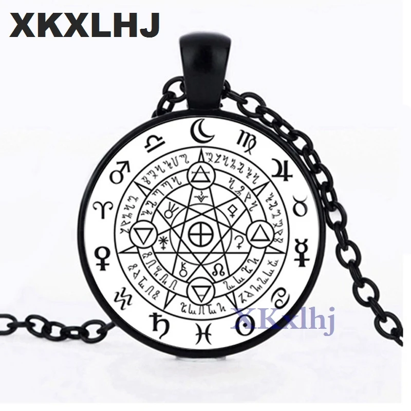 XKXLHJ 1 шт. Sigil черное волшебное колдовство сила трех кулонов колье массивное