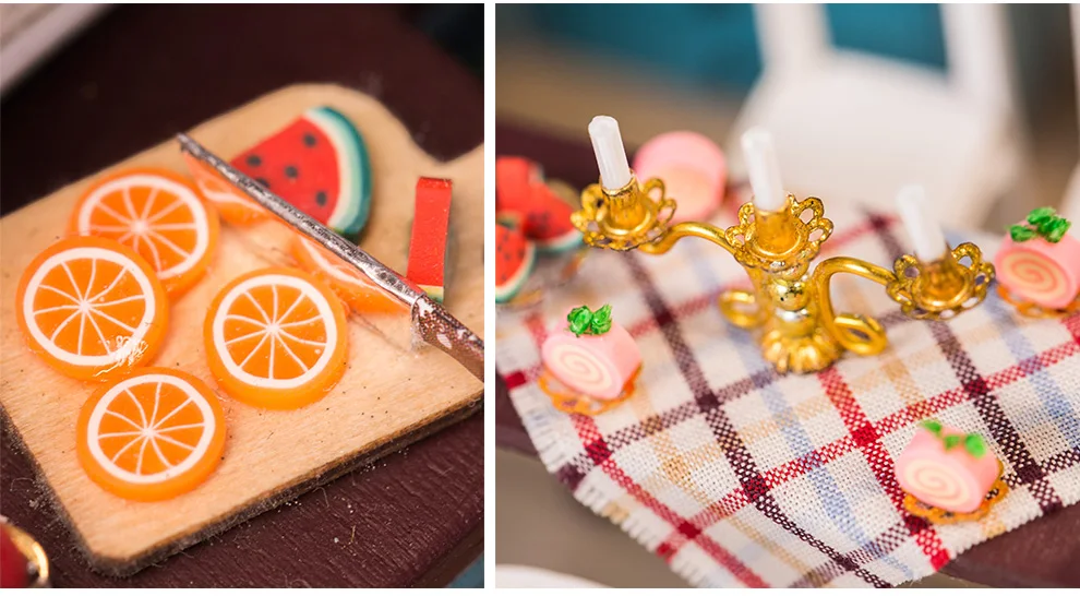 Кукольный домик Cutebee миниатюрная мебель кукольный домик DIY Миниатюрные домики комнаты Каса игрушки для детей DIY кукольный домик M09F