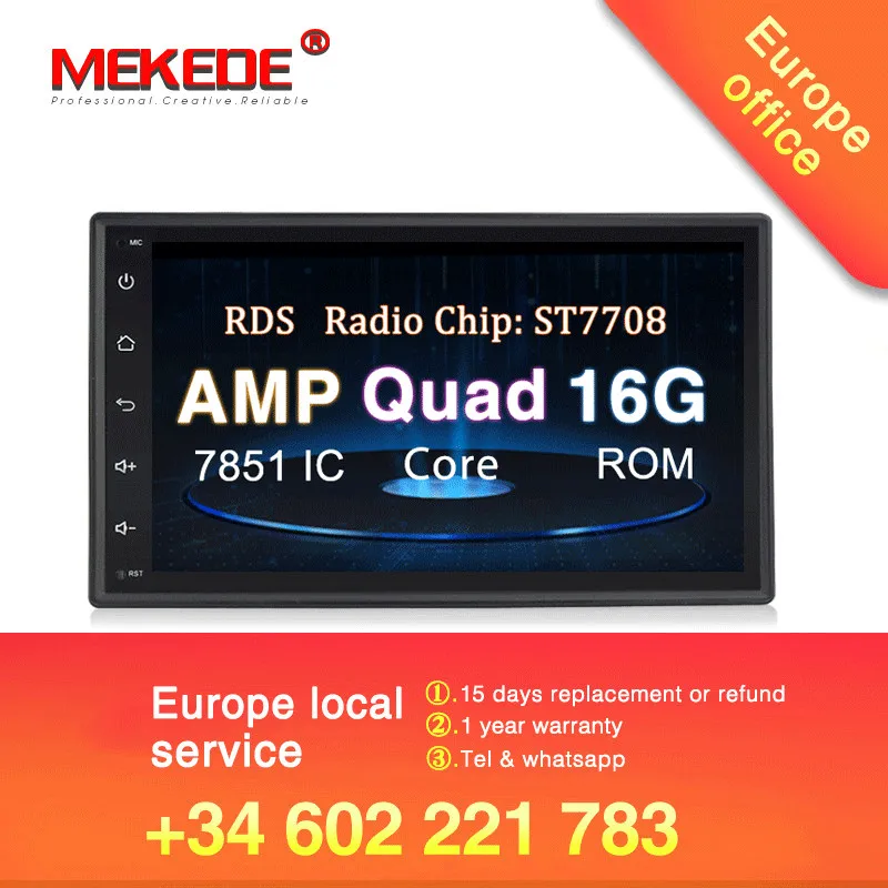 MEKEDE Универсальный " Android 8,1 Автомобильный gps DVD аудио RDS Кассета для Nissan Toyota peugeot KIA Автомобильный мультимедийный с wifi 4G SWC