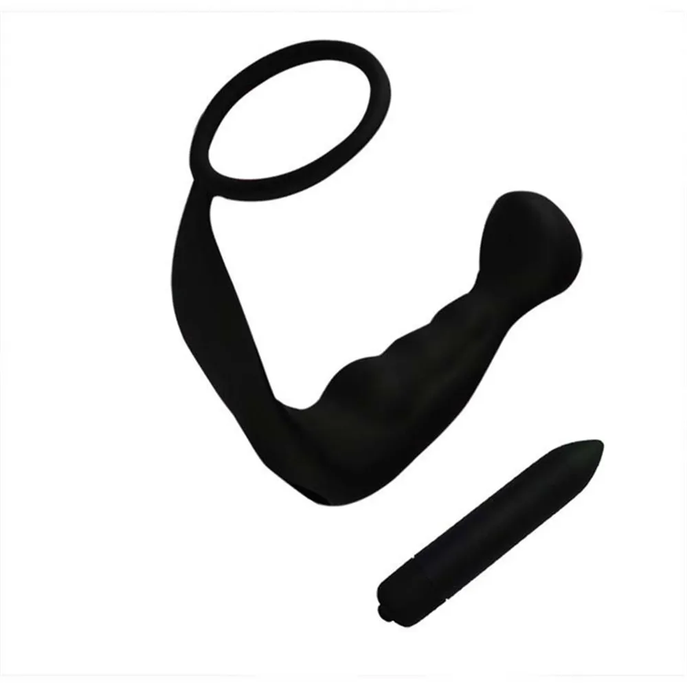MQFORU Silicone Vibrator for Men Anal Sex Toys Butt Plug Vibrating Prostate Stimulator Penis Massager Ring Male Masturbator|Вибраторы и