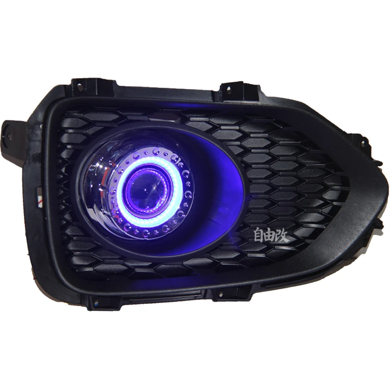 СВЕТОДИОДНЫЙ DRL Дневной ходовой свет COB angel eye, объектив проектора противотуманная фара с крышкой для Kia sorento 2009-12, 2 шт