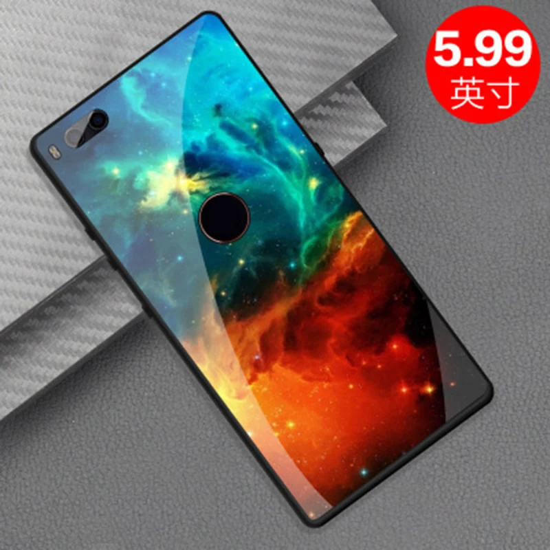 Чехол для Smartisan Nut 3 из окрашенного закаленного стекла+ Мягкая силиконовая задняя крышка для Smartisan Nut3 чехол fundas противоударный корпус