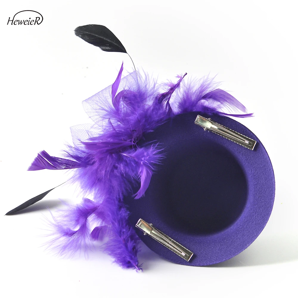 Вуалетки из сетчатой ткани для женщин и девочек свадебная с перьями вечеринок