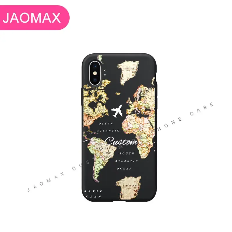 Чехол для телефона Jaomax из мягкого черного ТПУ на заказ с картой мира Samsung S10 Plus Lite A5