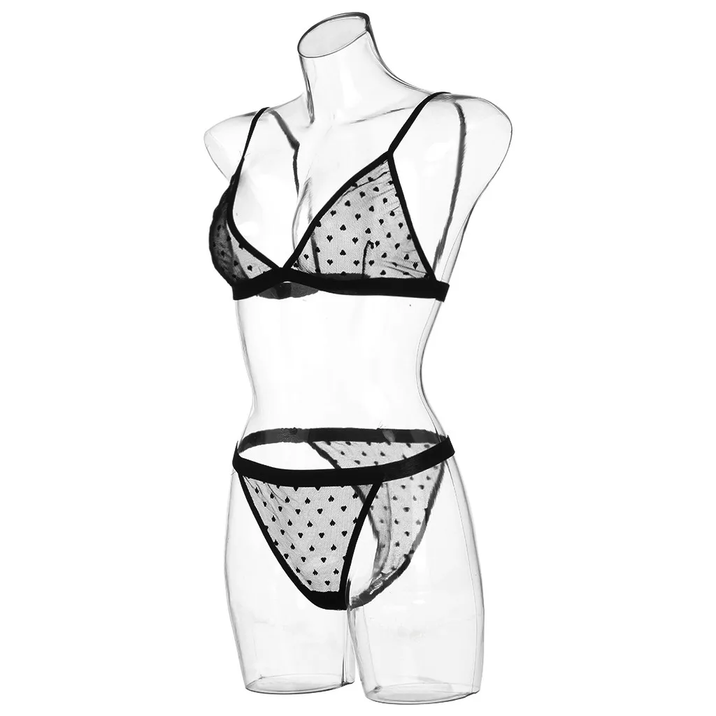 Женское нижнее белье Модные Черные размера плюс нижнего белья бюстгальтер +