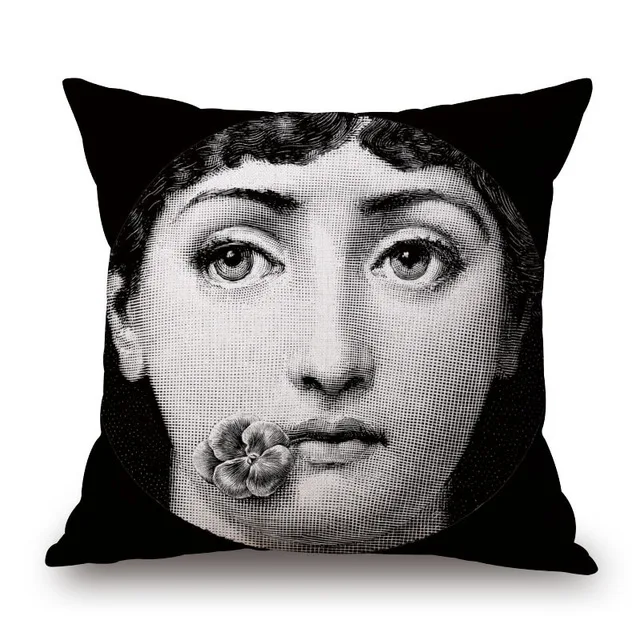 Фиолетовый Мода Высокое качество хлопок белье ретро Fornasetti книги по искусству мастер автомобиля декоративные пледы наволочки Подушка для дивана домашний декор - Цвет: Фиолетовый