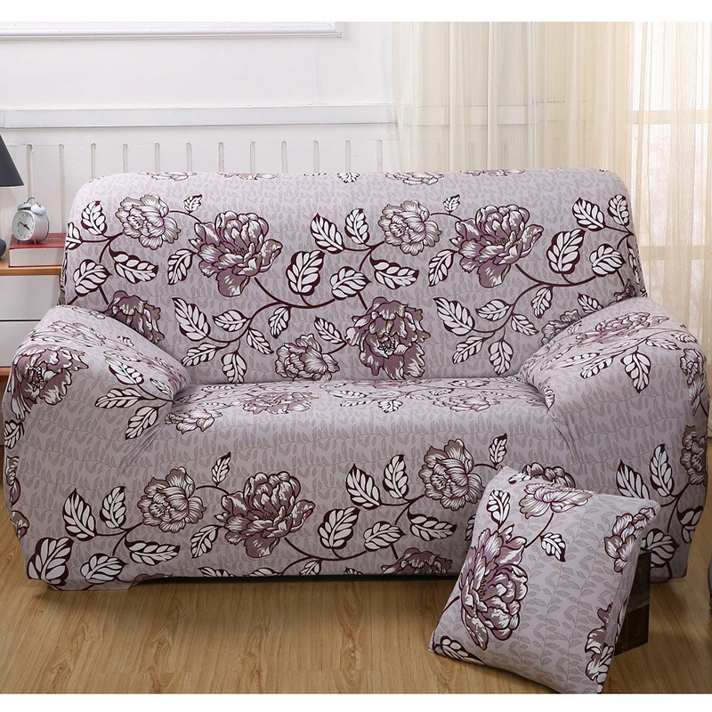 Чехол для дивана из спандекса эластичный чехол с бежевыми цветами 100% полиэстера|