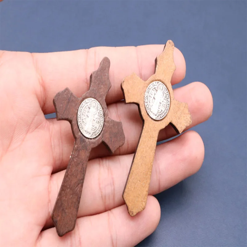 Католический классический деревянный крест металлическая подвеска с Иисусом