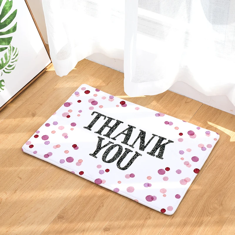 Nordic INS style printed door mat Flamingo cartoon carpet plant bedroom bed covered with blanket | Дом и сад