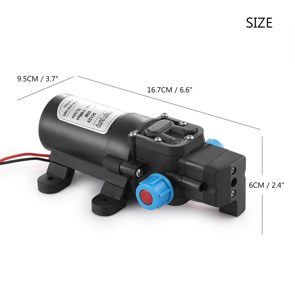 Мембранный Водяной насос 12 В автоматический переключатель 5 л/мин 60 Вт|Насосы| |