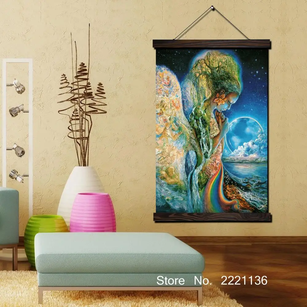 Wings of красоту Бог древний свиток живопись HD Wall Art висит холст картины печатные для
