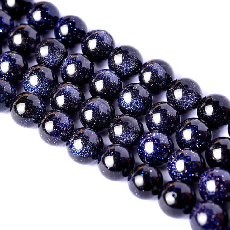 

Rounds Blue sandstone Beads for Jewellery Making 4-14mm