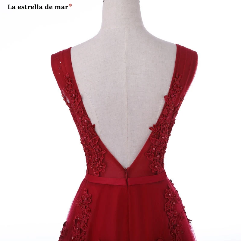 Vestido verde esmeralda новые тюлевые бисерные сексуальные V шеи линии Зеленый Белый Розовый бордовые платья для подружки невесты длинные abendkleide